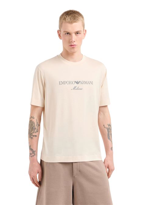 T-SHIRT IN JERSEY MISTO LYOCELL CON RICAMO LOGO ASV EMPORIO ARMANI | T-shirt | EM001033 AF10017M1052